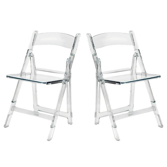 Clear Resin Folding Chair – Set of 2 by Chivari