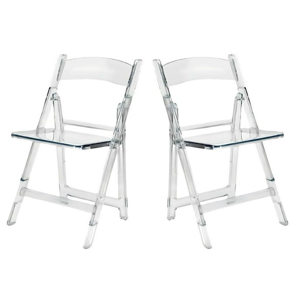 Clear Resin Folding Chair – Set of 2 by Chivari