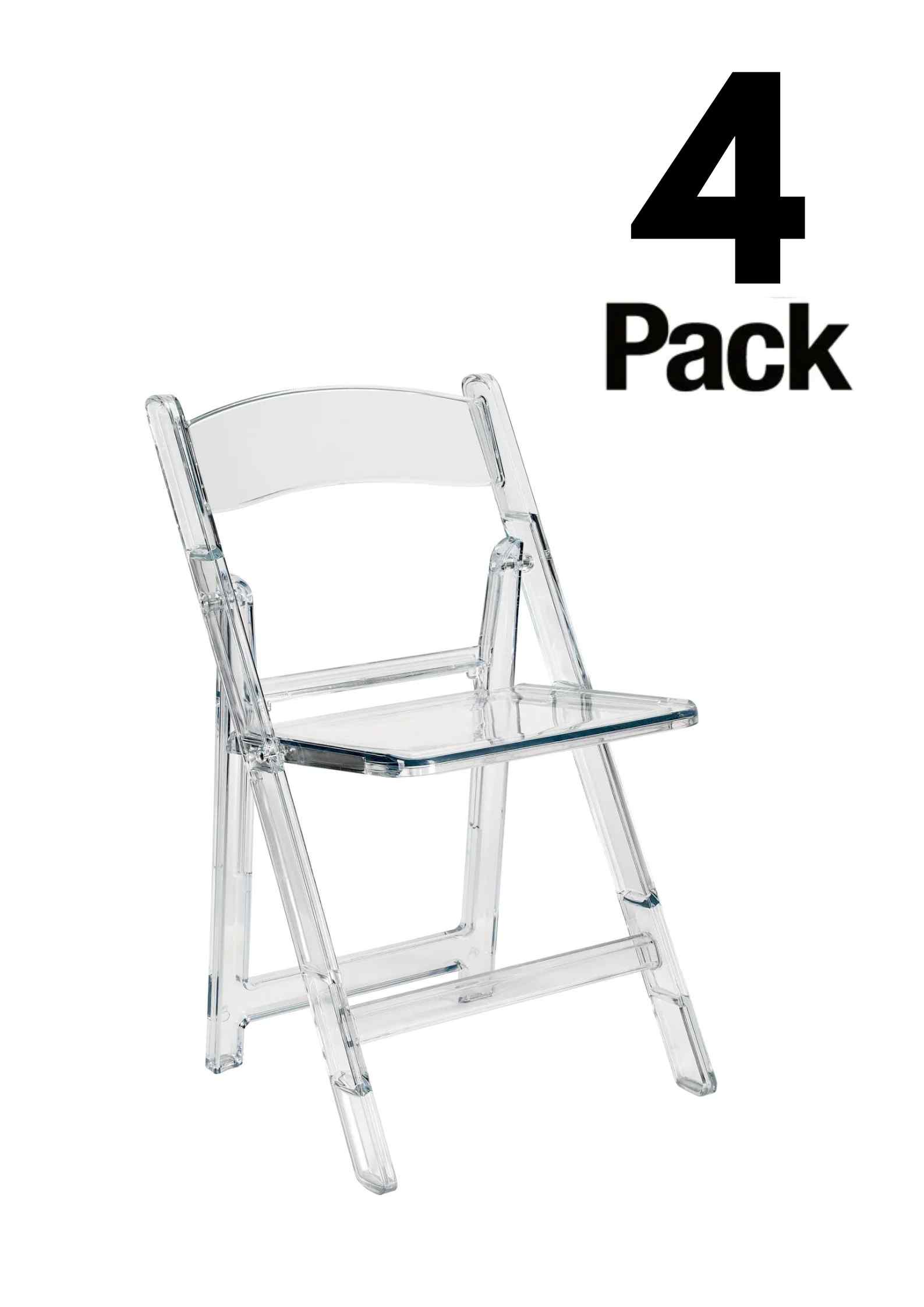 Clear Resin Folding Chair - Set of 4 by Chivari