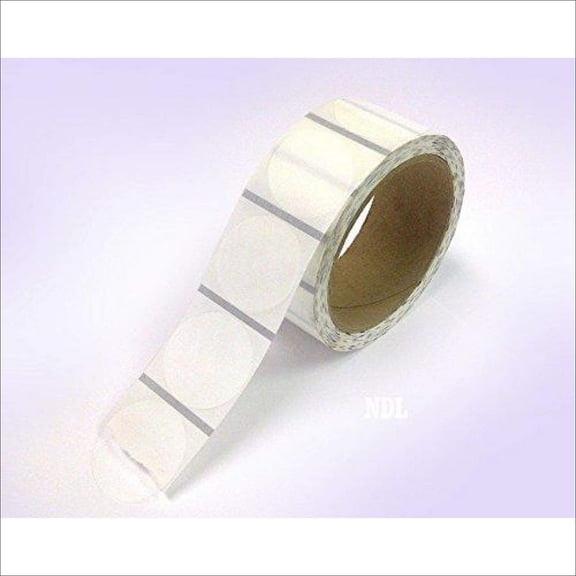 Clear Retail Package Seals, Round Circle Wafer Stickers, 500 Per Roll 2"