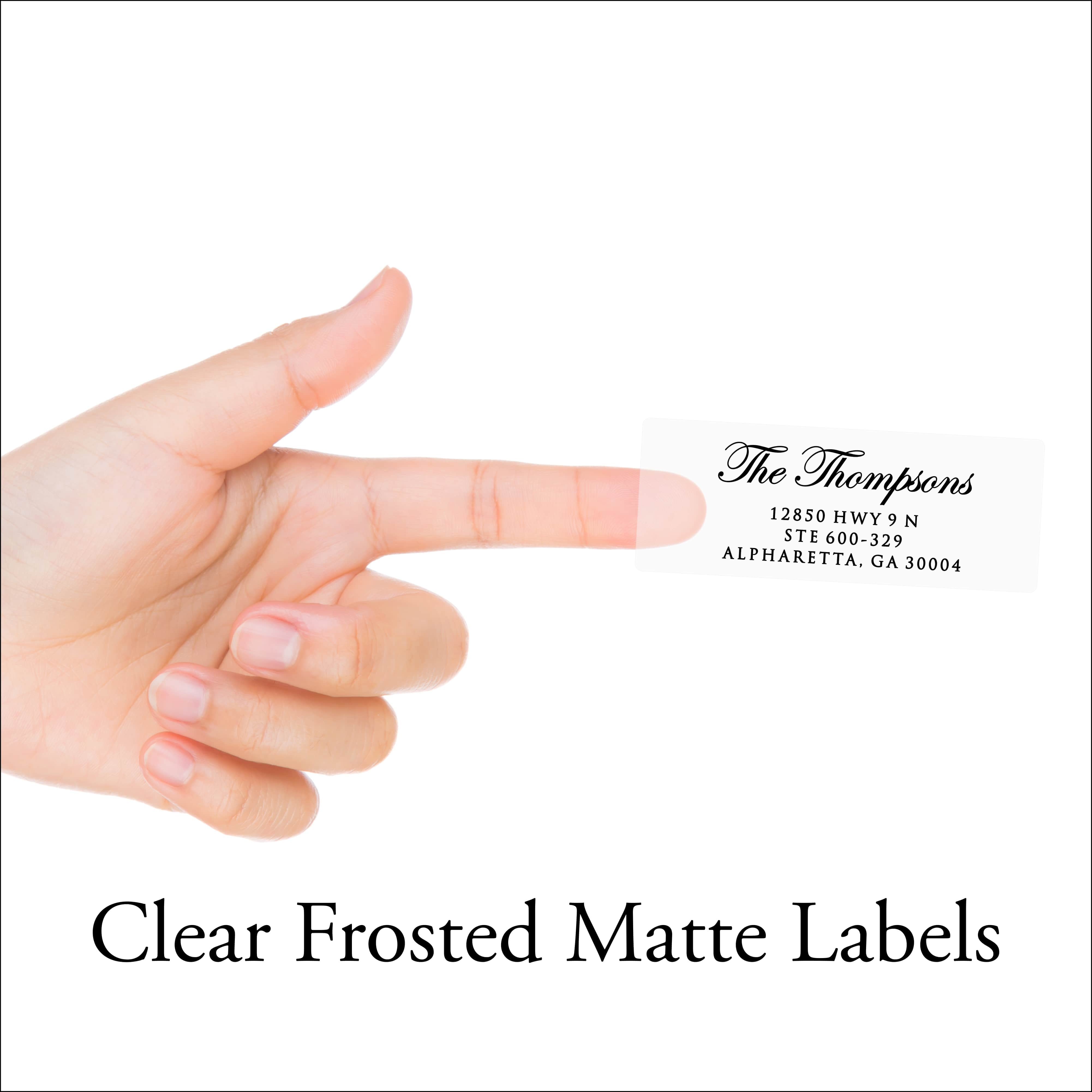 Clear Return Address Labels for Envelopes Matte Frosted Clear Transparent Stickers