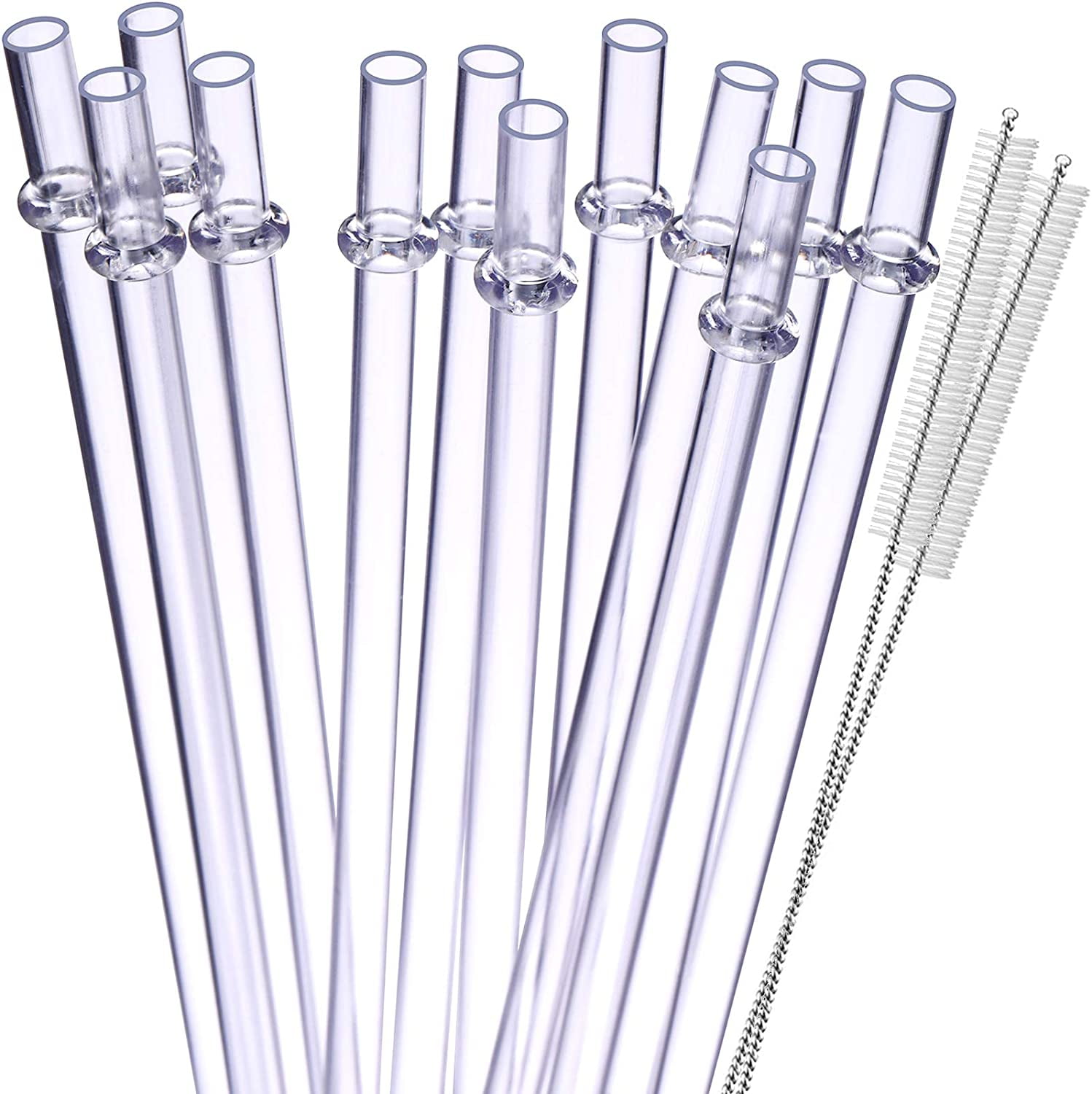Clear Reusable Hard Plastic Straws for Yeti\\/Rtic Tumblers, Tall Cups