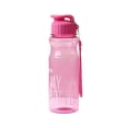 thumbnail image 1 of Clear Reusable Water Bottles, Sports Water Bottle, Flip Top Bottles, Water Bottle Lid, Bpa Free Water Bottle, Black Lanyard, Gym Use, Outdoor Recreation, Pink Hue, 1 Pc, 1 of 3