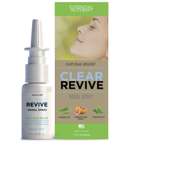 Clear Revive Allergy Sinus Relief All Natural Nasal Spray, Zero Dependency, 30 Milliliter