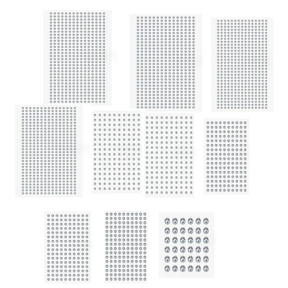 Clear Rhinestones for Face Beauty Makeup, Crystal Gems with Self Adhesive for Quick Application on Skin and Nails, Enhancing Your Festive Look (3mm, 4mm, 5mm, 6mm, 8mm)