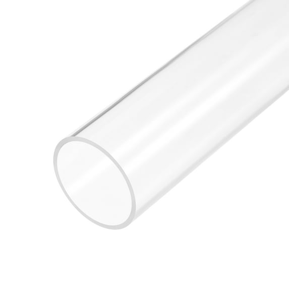 Clear Rigid Acrylic Pipe 96mm ID x 100mm(4/inch) OD x 305mm(12"), 2mm(3/32") Wall Round Tube