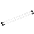 thumbnail image 1 of Clear Rigid Tube Round Plastic Tubing with Black Rubber Cap, 305mm/ 12 Inch Length, 4mmx6mm/0.16"x0.23", 2 Set, 1 of 7
