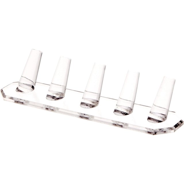 Clear Ring Finger Display, Five, 8.25" W x 2.25" D x 1.75" H (6 Pack