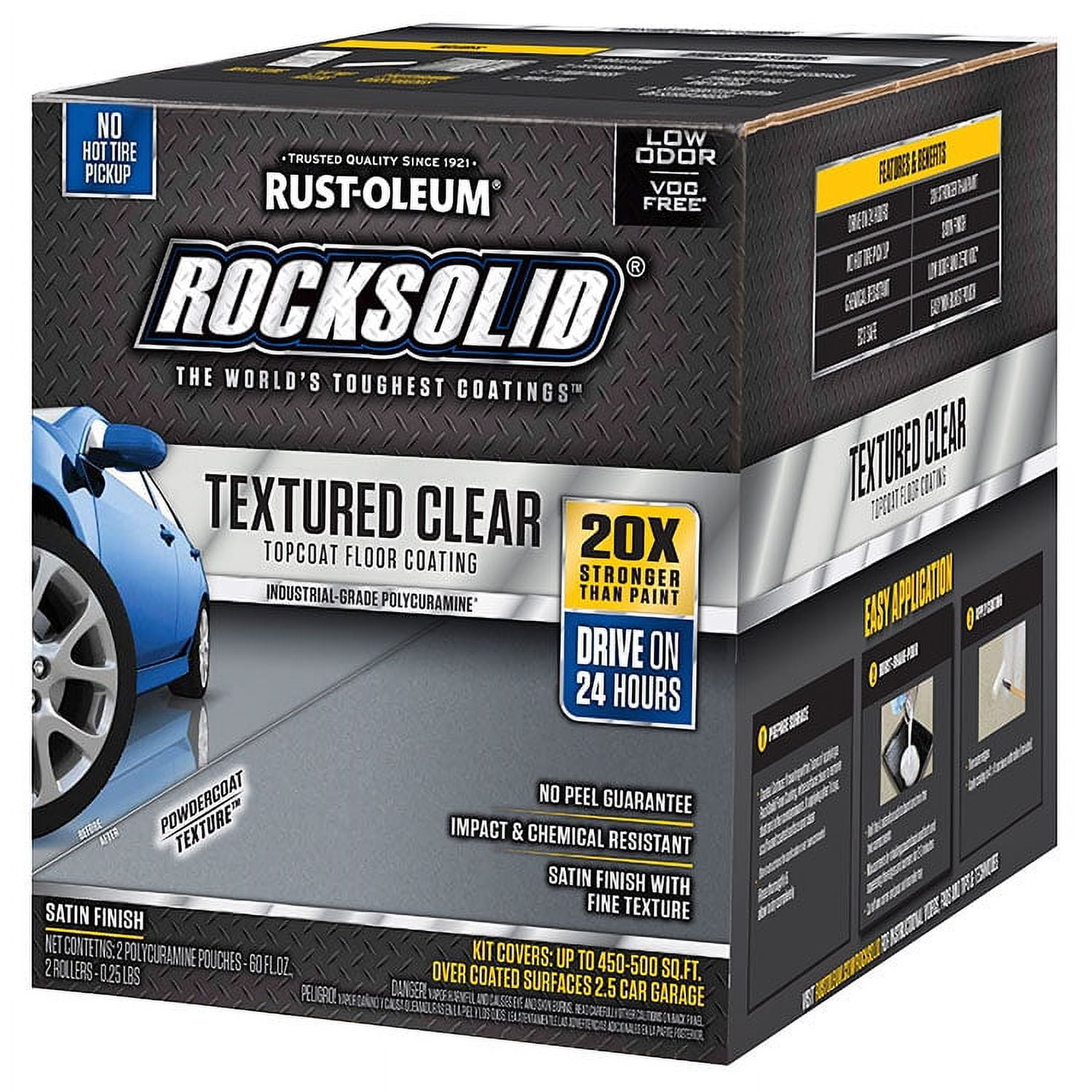Clear RockSolid Textured Top Coating Kit 120 oz