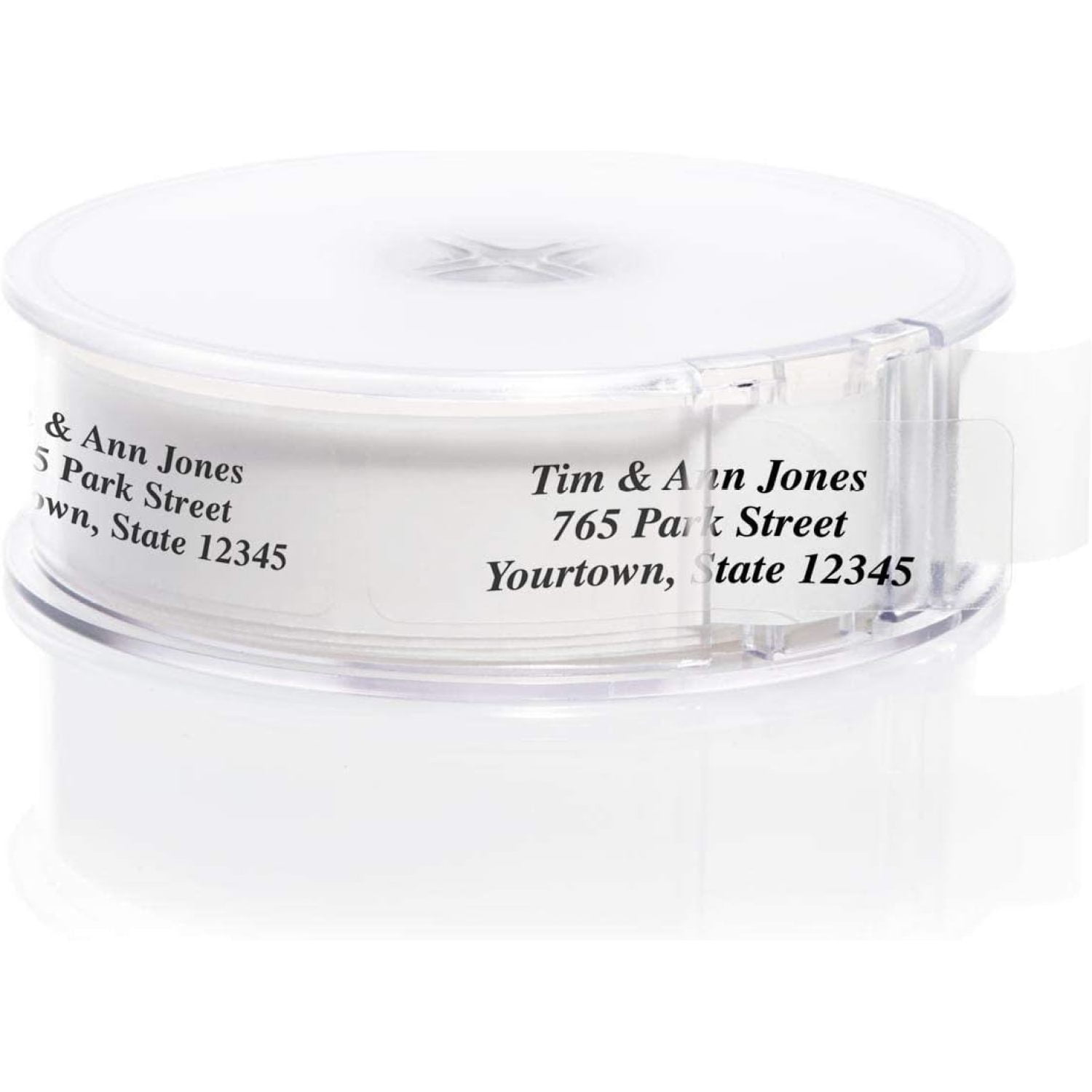 Clear Rolled Address Labels with Dispenser Roll of 500