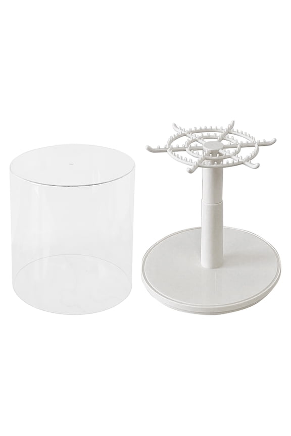 Clear Rotating Display Case Stackable Storage Box Dustproof For Collections