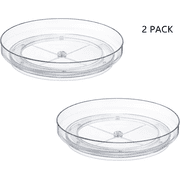 Home Turntable Lazy Susan Spinning Spice Rack for Kitchen Cabinets 10.83 and 9.25 inch Storage Containers