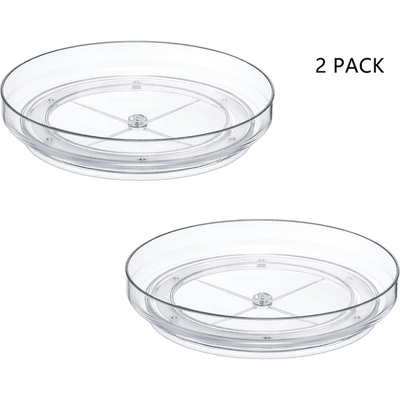 Home Turntable  Lazy Susan Spinning Spice Rack for Kitchen Cabinets  10.83  and 9.25 inch Storage Containers