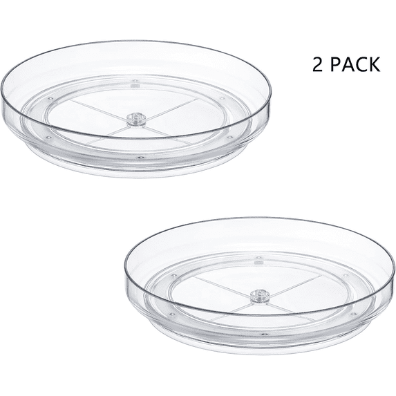 Home Turntable Lazy Susan Spinning Spice Rack for Kitchen Cabinets 10.83 and 9.25 inch Storage Containers