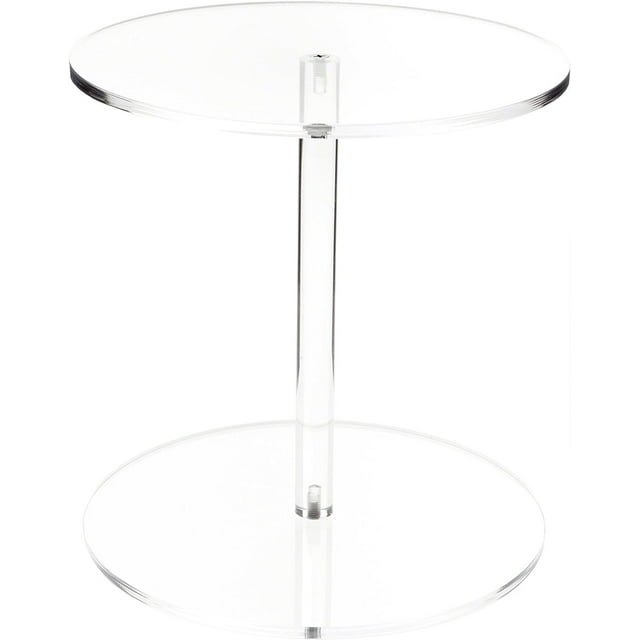 Clear Round Barbell Pedestal Display Riser 16.75 inches (Height) x 12