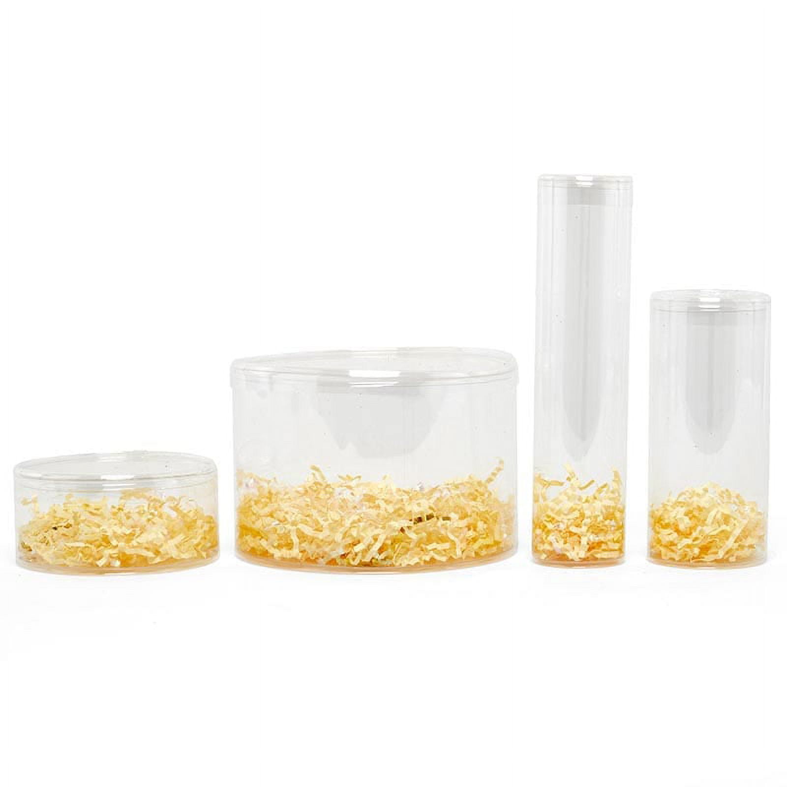 SE Clear Round Plastic Storage Containers with Screw-On Lids (Set of 12) -  87440BB 