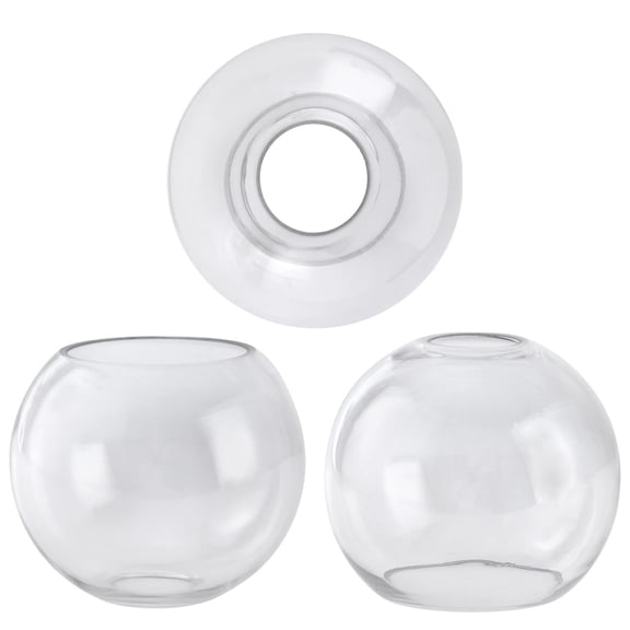 Clear Round Globe Lampshade Cover 3 Pack For Pendant Wall Sconce Chandelier