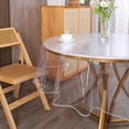 thumbnail image 1 of Clear Round Plastic Tablecloth Protector Waterproof Oil-Resistant PVC Stain-Resistant Wipeable Table Cover for 60 Inch Round Table, 1 of 5