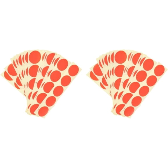 Clear Round Stickers Adhesive Gift Tags 200 Pcs Gear Shaped Seal Sticker Envelope Seal Sticker Certificate Files Seal Sticker Color Dot Stickers Colored Circle Stickers