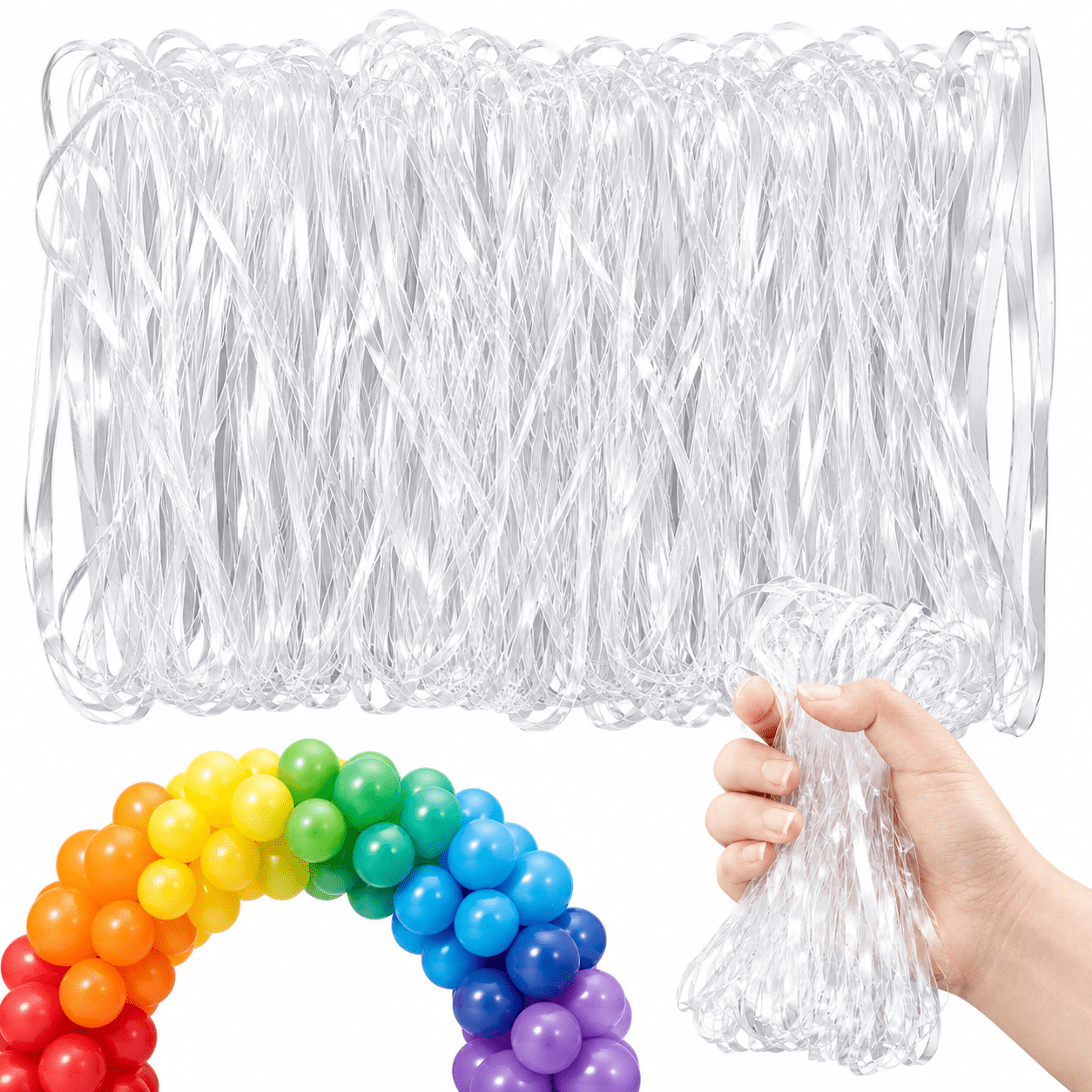 Clear Rubber Bands for Balloon Arch, 100Pcs Soft Elastic Balloon Arch ...