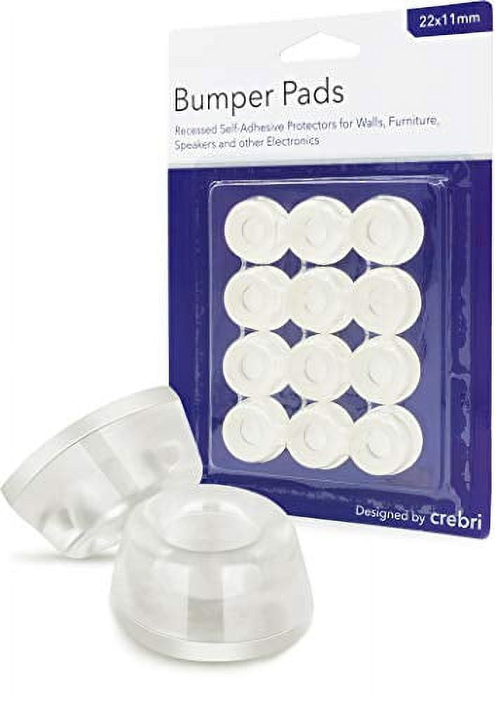 12 Pack Clear Rubber Bumper Pads, SelfAdhesive Door Protection Guard