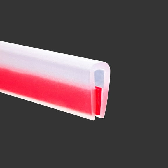 Clear Rubber Edge Trim, Self-Adhesive Clear Rubber Edge Trim, Edge Protector for Sheet Metal, Glasses or Flexi Glasses, Silicone Rubber Material, Fit 1/4"(6.4mm), U Channel Edge Trim, Length 20Ft