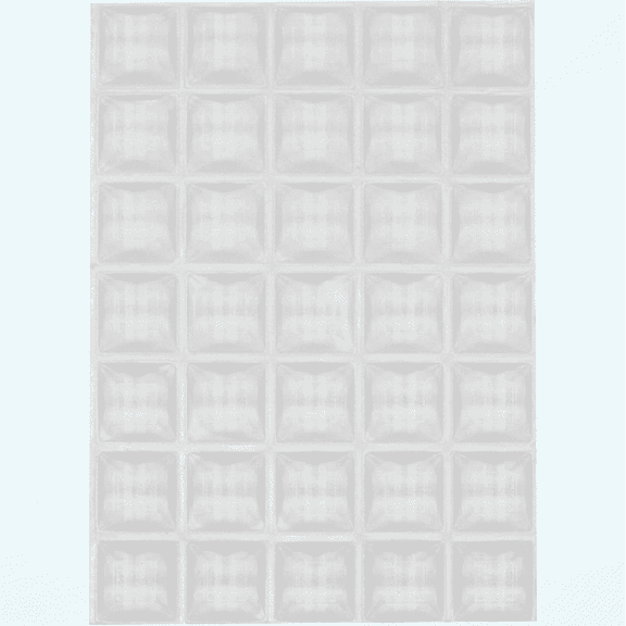 Clear Rubber Feet Adhesive Rubber Bumper - 35 Pack - Nonslip Transparent Cutting Board Feet - Tall Square Self Stick Bumpers for Electronics - Clear Bumper Pads