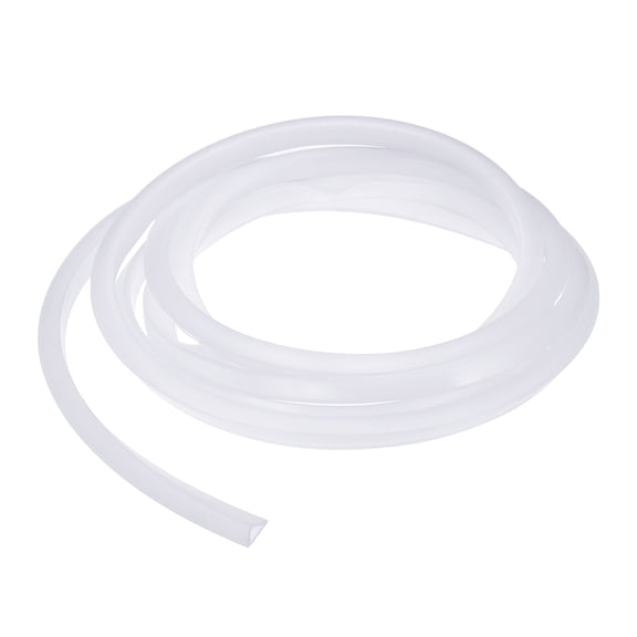 Clear Rubber U Channel Edge Trim, Silicone Door Seal Strip 1/4" Slot Fit for 7/32"-9/32" Edge