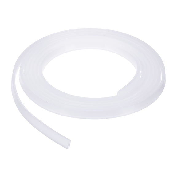 Clear Rubber U Channel Edge Trim, Silicone Door Seal Strip 3/16" Slot Fit for 5/32"-7/32" Edge