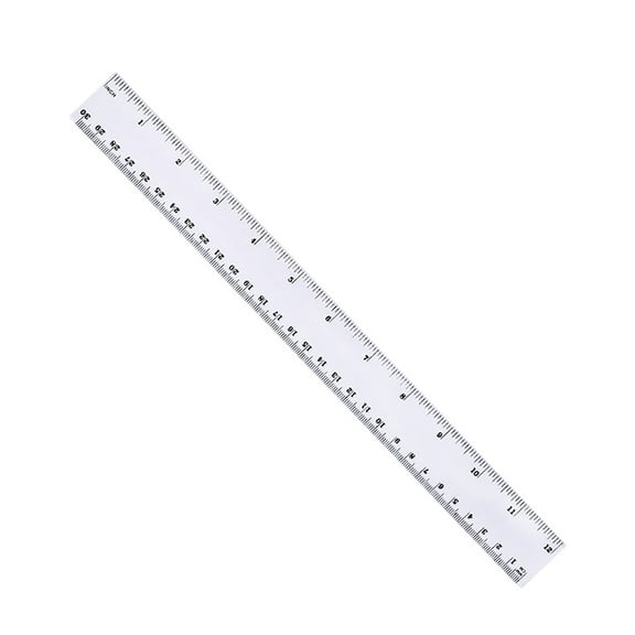 Clear Ruler 30cm 12 Inch Transparent Ruler with Metric and Units for Students and Schools