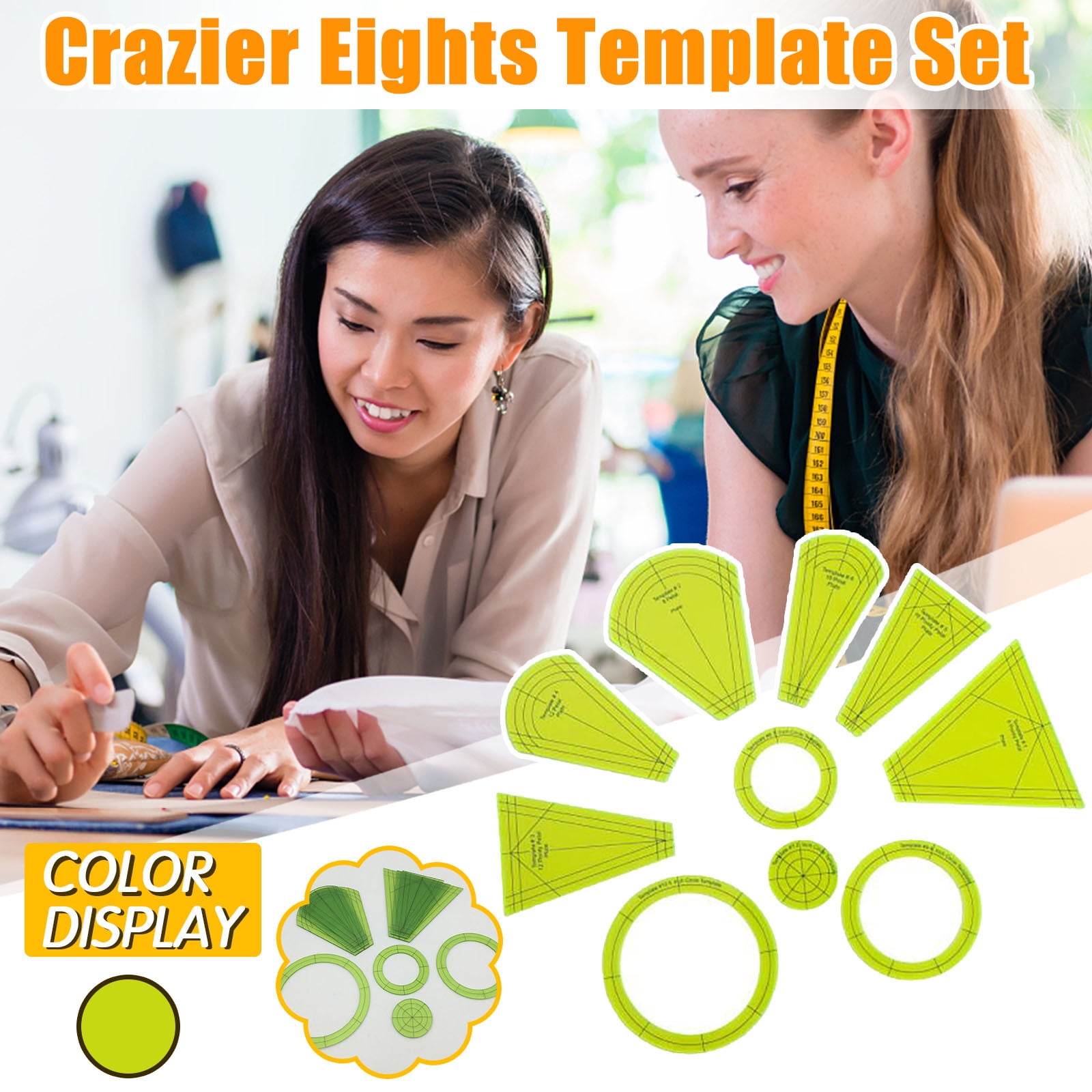 Clear Ruler Dresden Plate Template Set Quilting Cutting Mats - Walmart.com