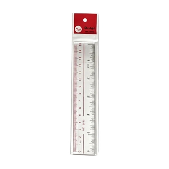 Clear Ruler, Easy-To-Read Markings, Scratch-Resistant Design, Raised Beveled Edges, for Crafting, Office, Classroom, Back to School Supplies, 15Cm by Elapind