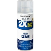 Clear, Rust-Oleum American Accents 2X Ultra Cover Gloss Spray Paint- 12 oz