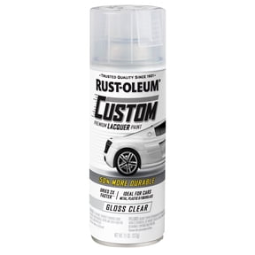 Clear, Rust-Oleum Automotive Custom Lacquer Gloss Spray Paint-323383, 11 oz