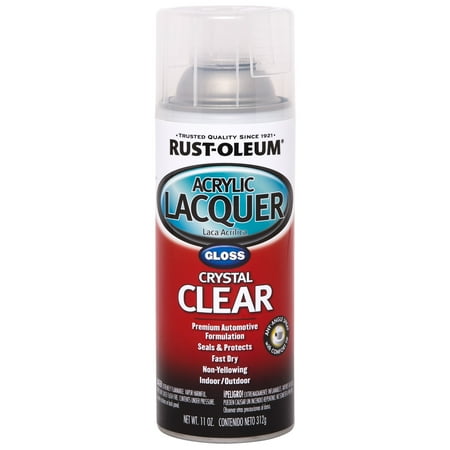 Clear, Rust-Oleum Automotive Gloss Acrylic Lacquer Spray Paint-253366, 12 oz