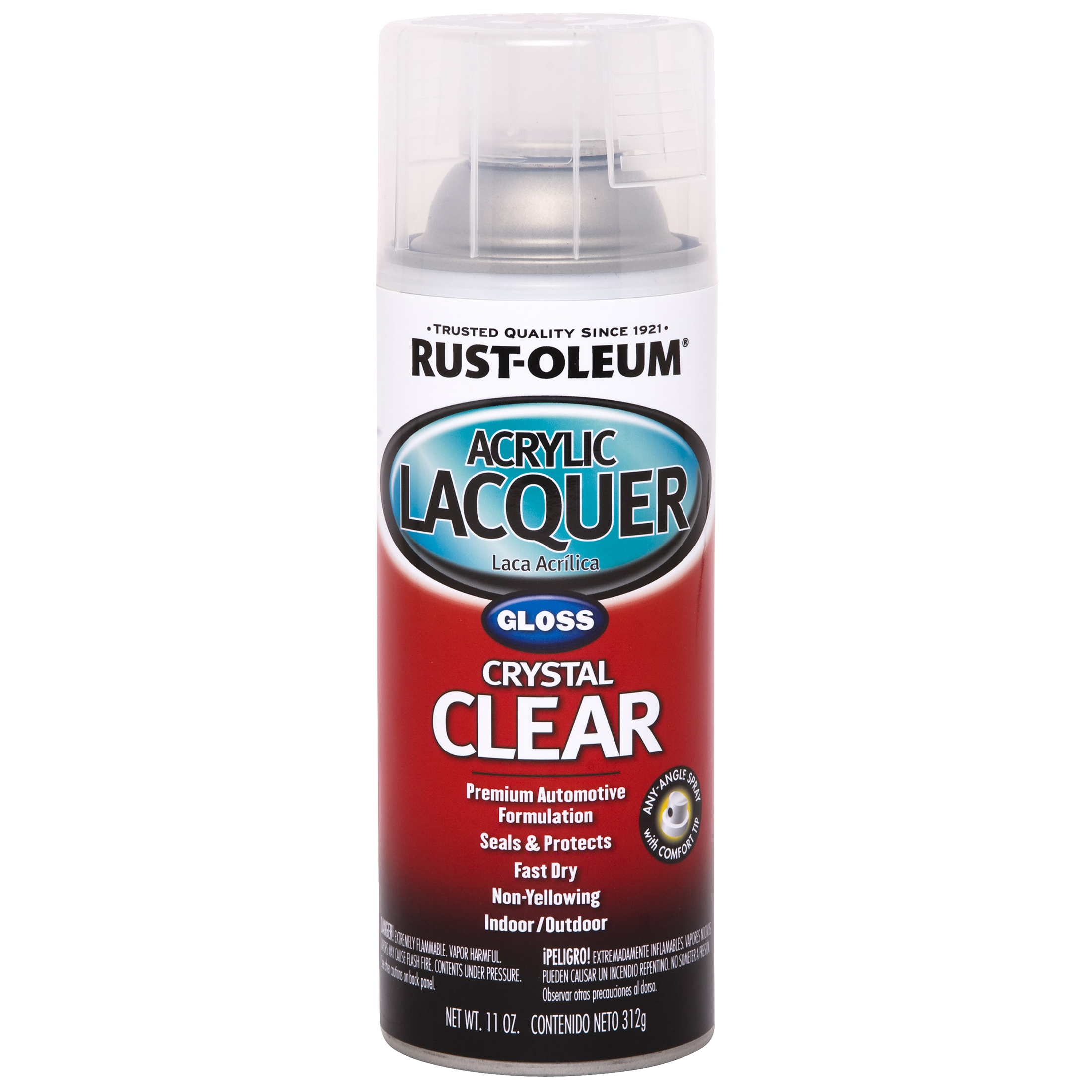 Clear, Rust-Oleum Automotive Gloss Acrylic Lacquer Spray Paint-253366, 12 oz - image 1 of 9