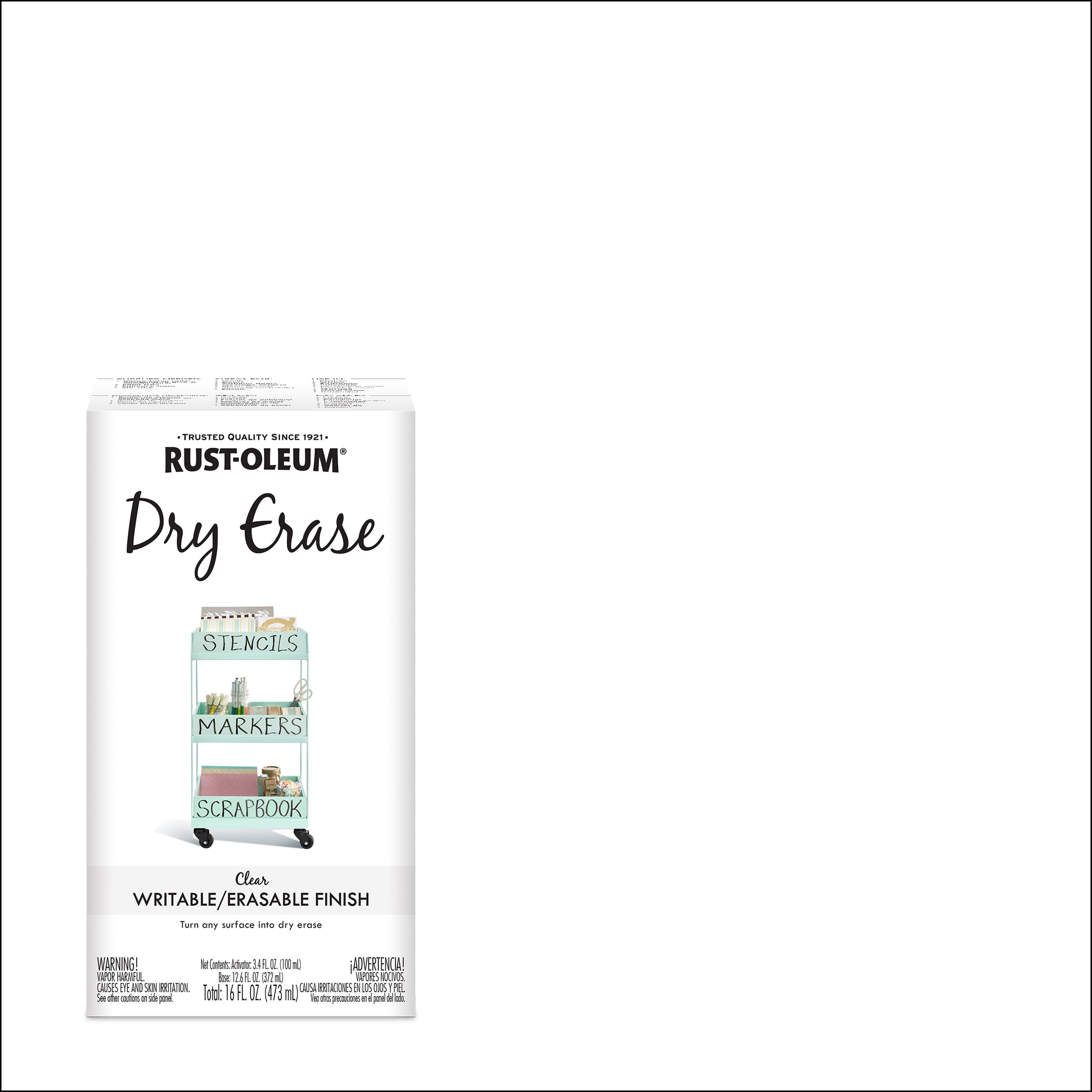 2 Pack, Clear, Rust-Oleum Gloss Specialty Dry Erase Paint- Kit