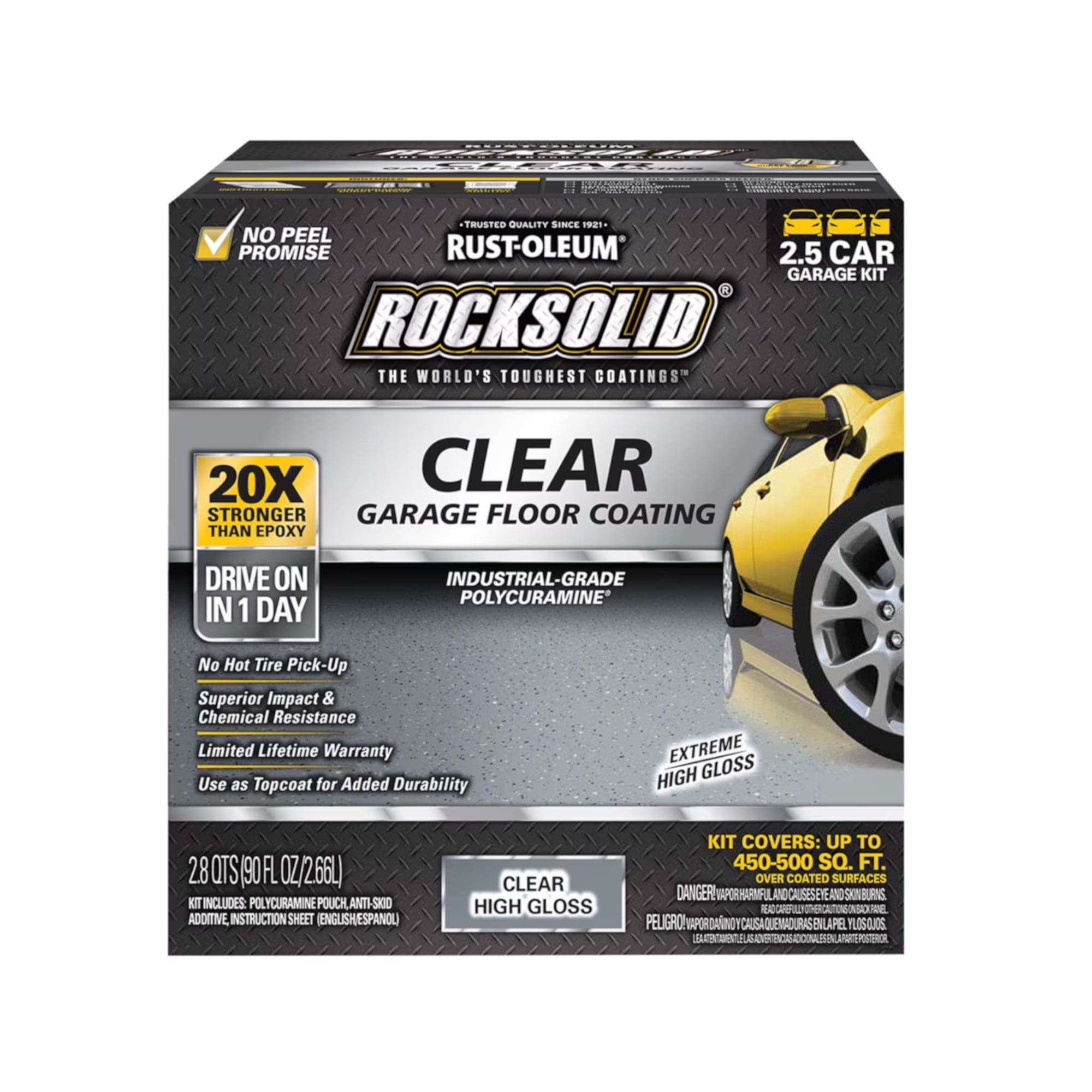 Rust-Oleum, Garage Floor Coating Clear Topcoat, 90 oz, High Gloss