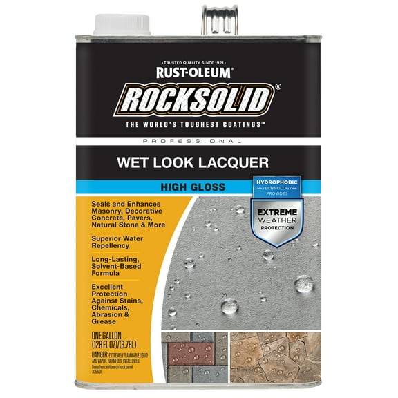2 Pack, Clear, Rust-Oleum RockSolid Lacquer High Gloss - 293443, Gallon