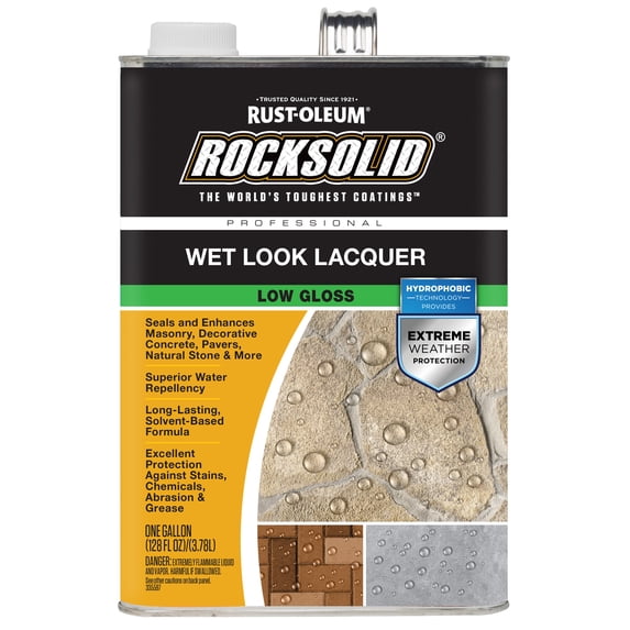 2 Pack, Clear, Rust-Oleum RockSolid Lacquer Low Gloss - 293444, Gallon