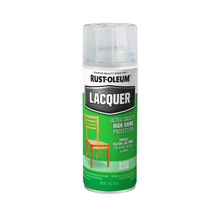 Clear, Rust-Oleum Specialty Gloss Lacquer Spray Paint-1906830, 11 oz