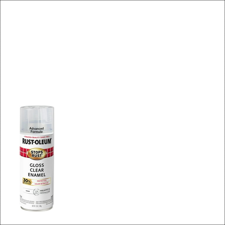 Clear, Rust-Oleum Stops Rust Advanced Gloss Spray Paint, 12 oz