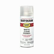 Clear, Rust-Oleum Stops Rust Protective Enamel Matte Spray Paint-285093, 12 oz