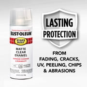 Clear, Rust-Oleum Stops Rust Protective Enamel Matte Spray Paint-285093, 12 oz