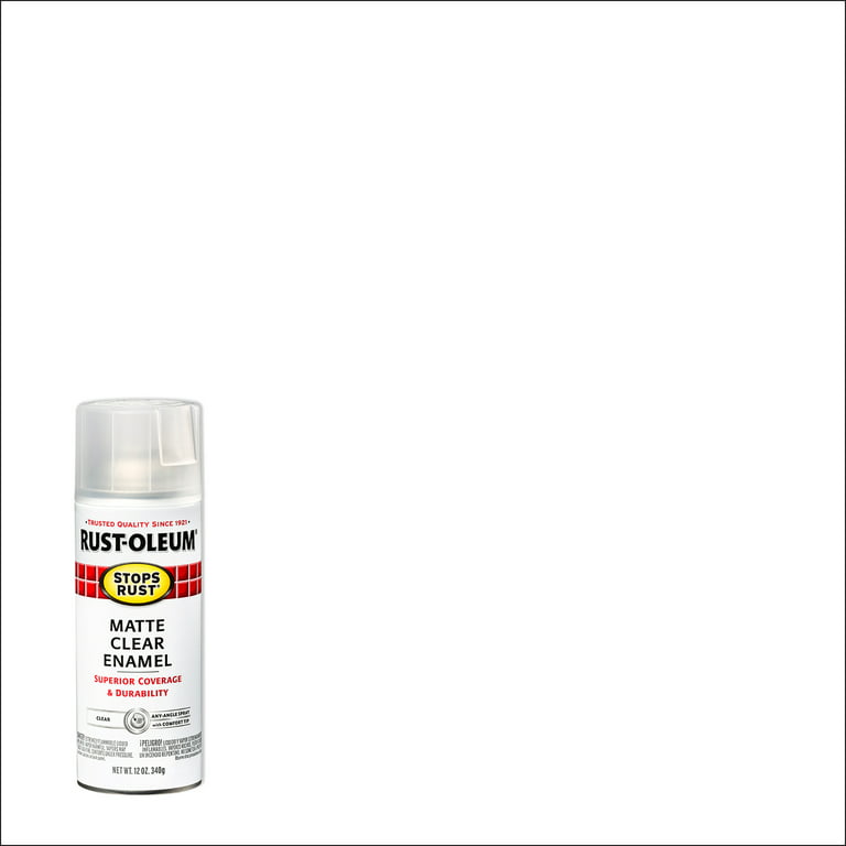 Clear, Rust-Oleum Stops Rust Matte Protective Enamel Spray Paint