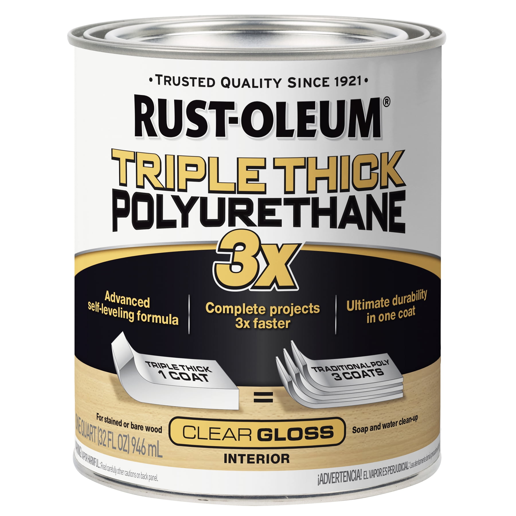 Rust-Oleum 9032 Polyurethane, Clear, Gloss, 1 gal.