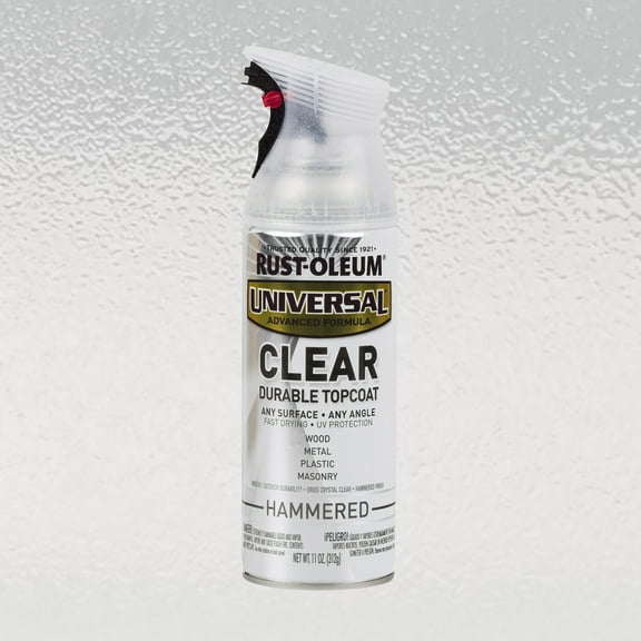 Clear, Rust-Oleum Universal All Surface Interior/Exterior Gloss Hammered Spray Paint, 11 oz