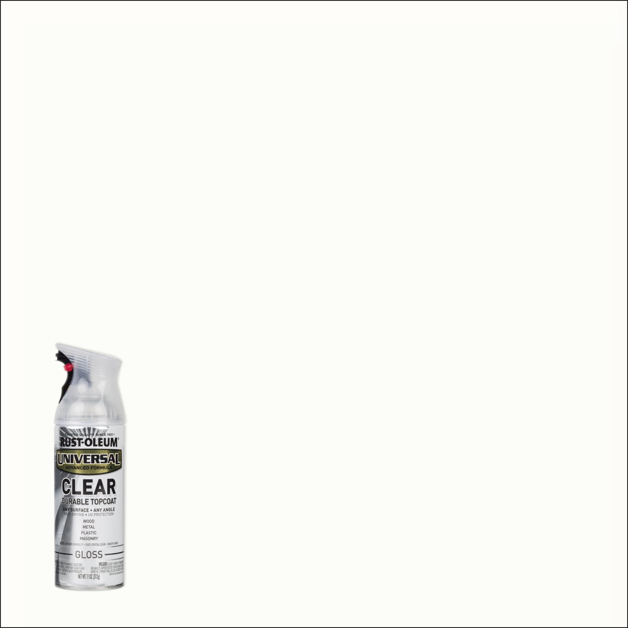 Clear Spray Paint Protective Enamel Gloss 12oz Rust UV Protection Top Coat  Metal