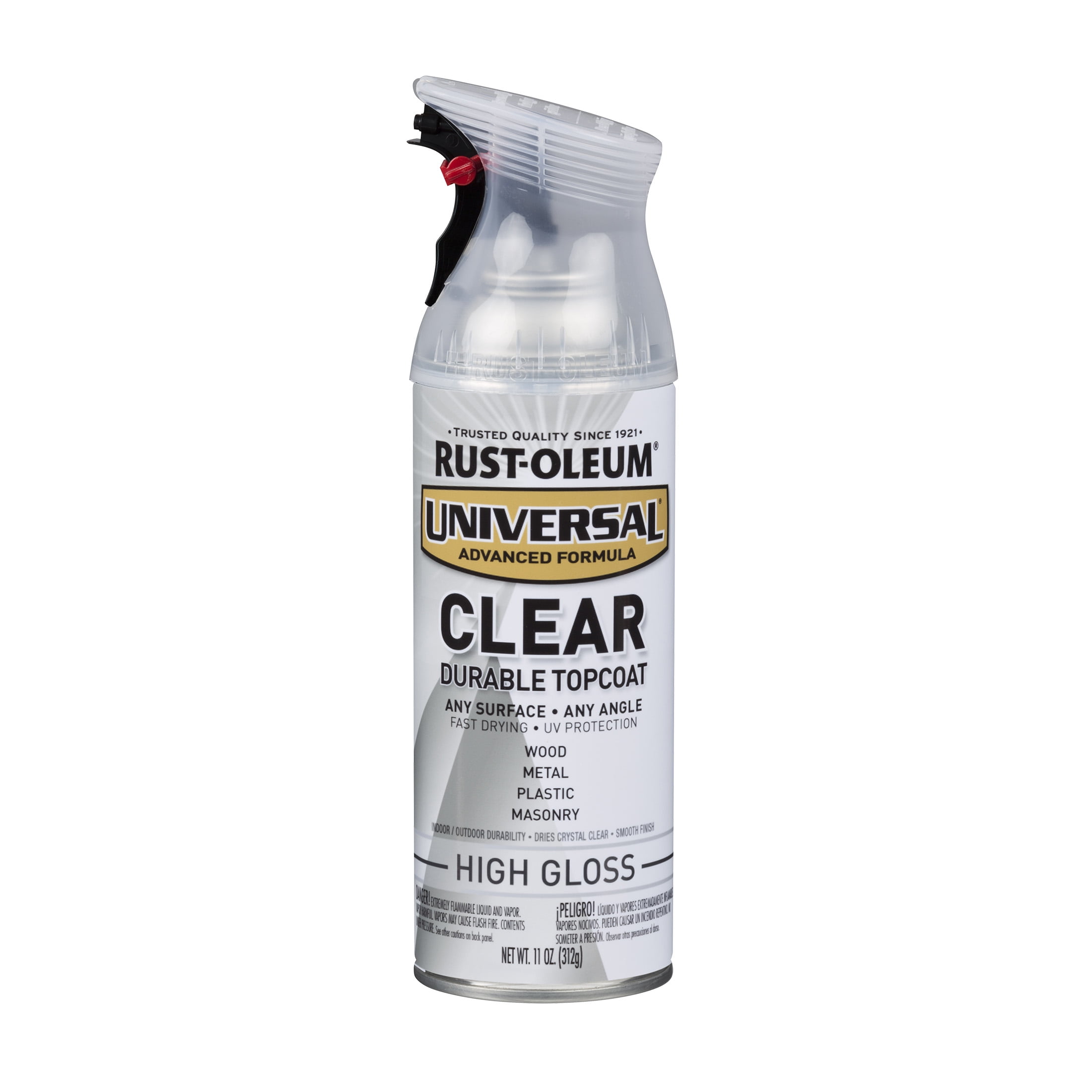 Clear, Rust-Oleum Universal Topcoat High Gloss Spray Paint-302110, 11 oz