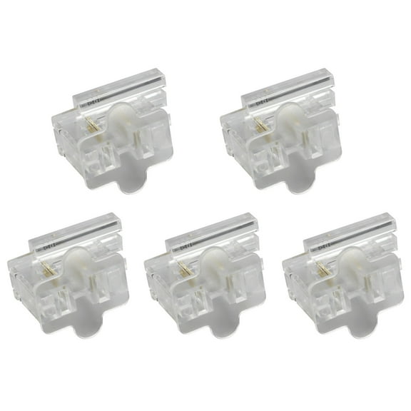 Clear SPT-1 Female Slip On Plug, Zip Plug, Vampire Plug, Gilbert Plug, Slide Together Plug Add On Outlet, Pack of 5